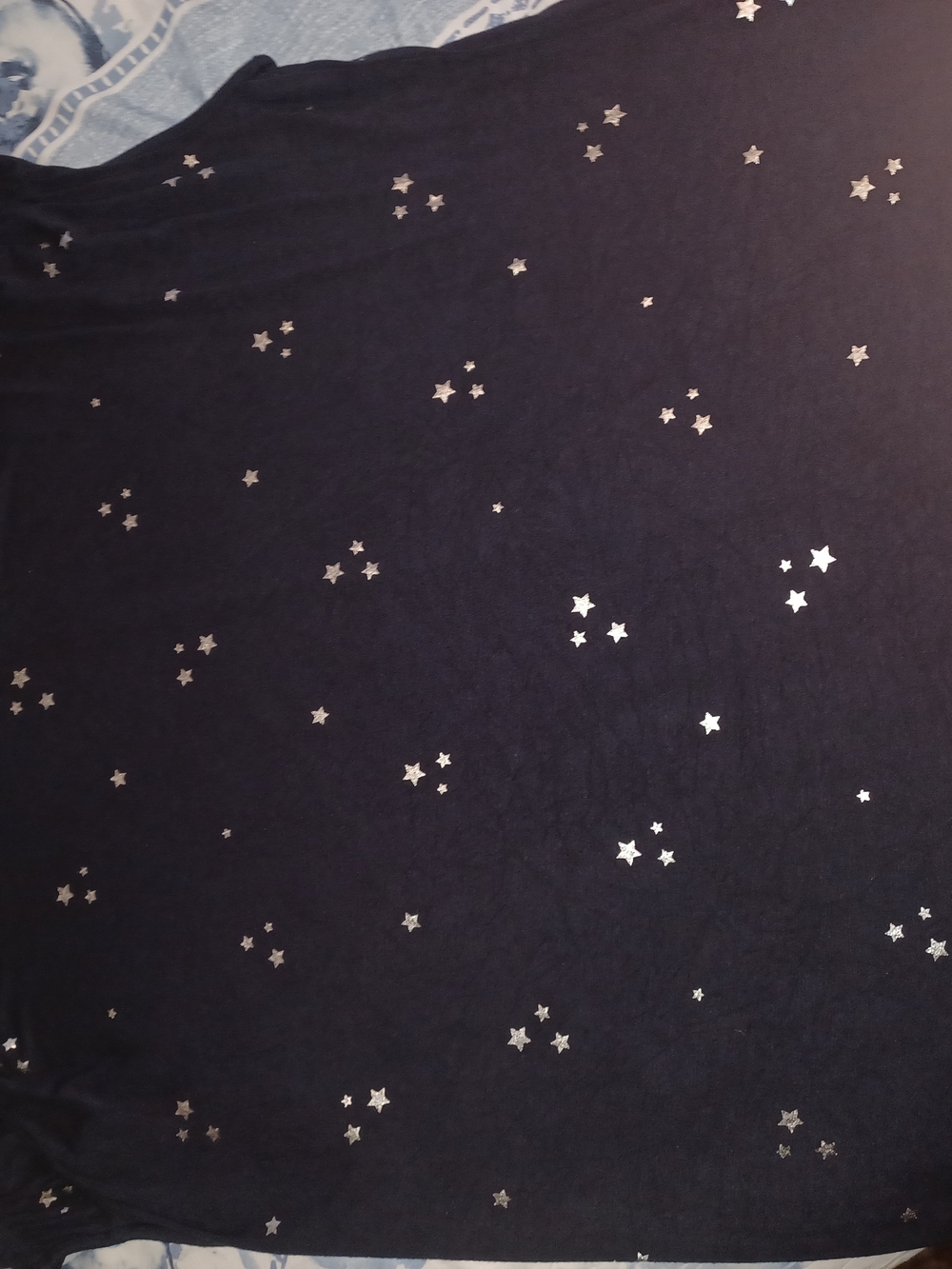 Lane Bryant Navy Star Print Top with Silver Stars